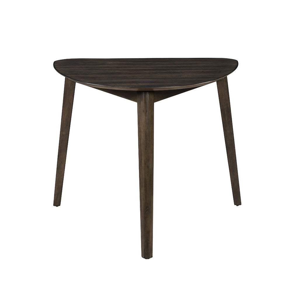 Roxy Corner Dining Table | 35" Triangular Shape | Walnut Brown Wood