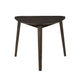Roxy Corner Dining Table | 35" Triangular Shape | Walnut Brown Wood