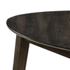 Roxy Corner Dining Table | 35" Triangular Shape | Walnut Brown Wood
