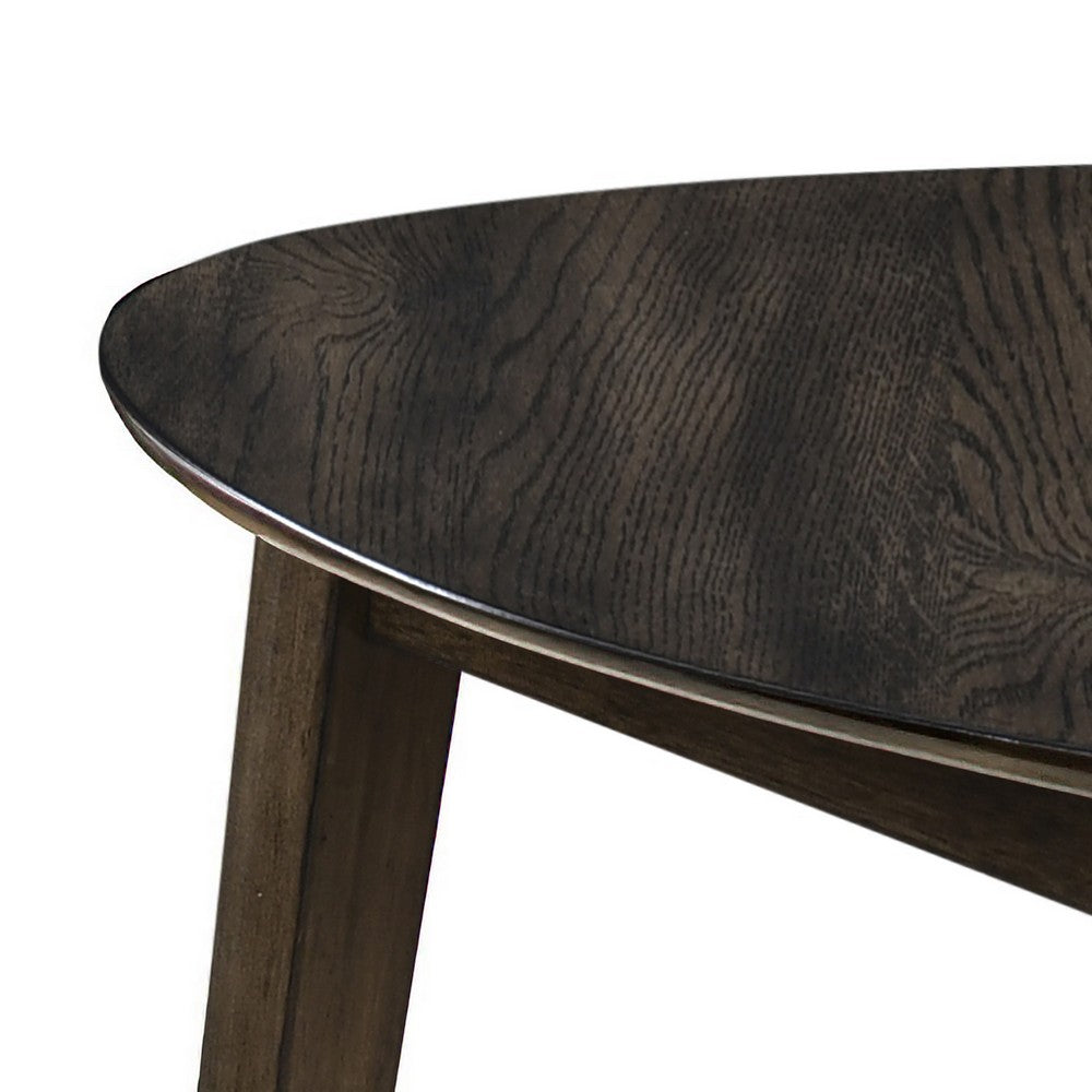Roxy Corner Dining Table | 35" Triangular Shape | Walnut Brown Wood