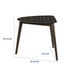 Roxy Corner Dining Table | 35" Triangular Shape | Walnut Brown Wood