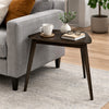 Roxy Corner Dining Table | 35" Triangular Shape | Walnut Brown Wood