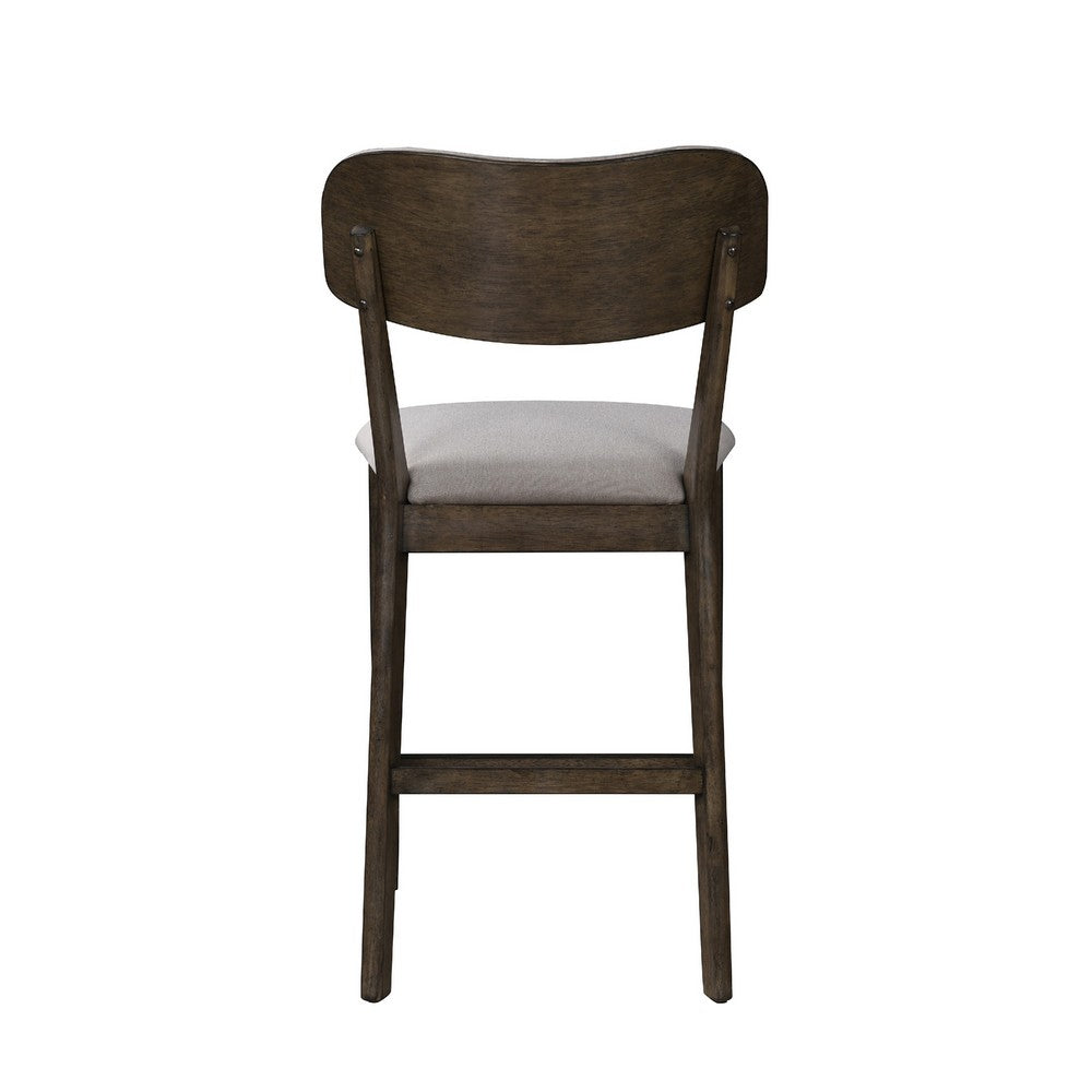 Roxy Counter Height Chair Set of 2 | Open Back | Foam Fill Cream Polyester