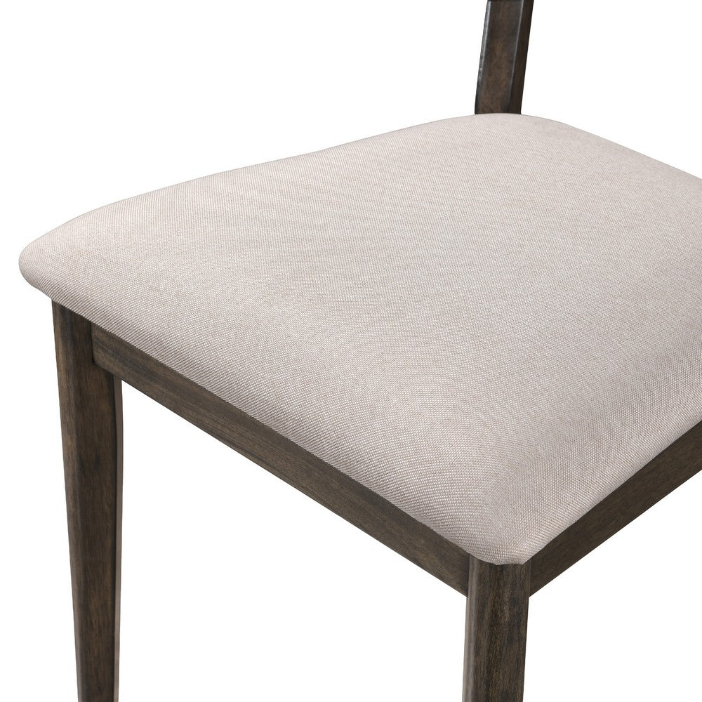 Roxy Counter Height Chair Set of 2 | Open Back | Foam Fill Cream Polyester