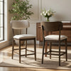 Roxy Counter Height Chair Set of 2 | Open Back | Foam Fill Cream Polyester