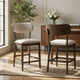 Roxy Counter Height Chair Set of 2 | Open Back | Foam Fill Cream Polyester