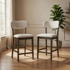 Roxy Counter Height Chair Set of 2 | Open Back | Foam Fill Cream Polyester