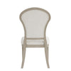 Lyne Dining Side Chair Set of 2 | Hourglass Back | Ivory | Cerused Taupe
