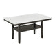 Risa Dining Table with Storage Shelf | 60" Faux Marble Top | Espresso Wood