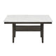 Risa Dining Table with Storage Shelf | 60" Faux Marble Top | Espresso Wood