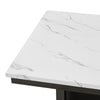 Risa Dining Table with Storage Shelf | 60" Faux Marble Top | Espresso Wood