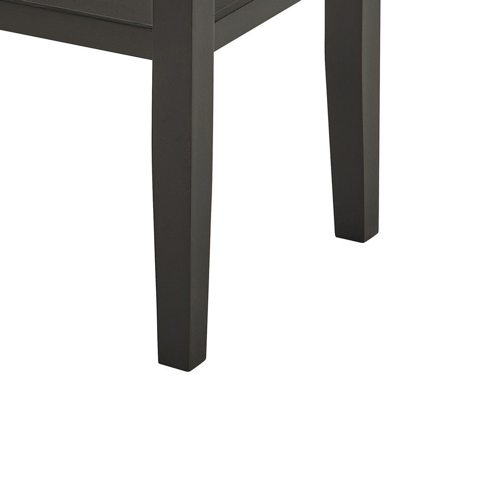 Risa Dining Table with Storage Shelf | 60" Faux Marble Top | Espresso Wood