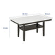 Risa Dining Table with Storage Shelf | 60" Faux Marble Top | Espresso Wood