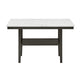 Risa Counter Height Table with Shelf | 60" Faux Marble Top | Espresso Wood