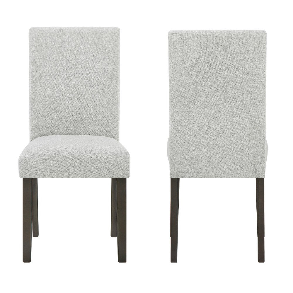 Risa Dining Side Chair Set of 2 | Memory Foam Fill Polyester | Brown & Gray