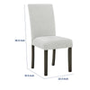 Risa Dining Side Chair Set of 2 | Memory Foam Fill Polyester | Brown & Gray