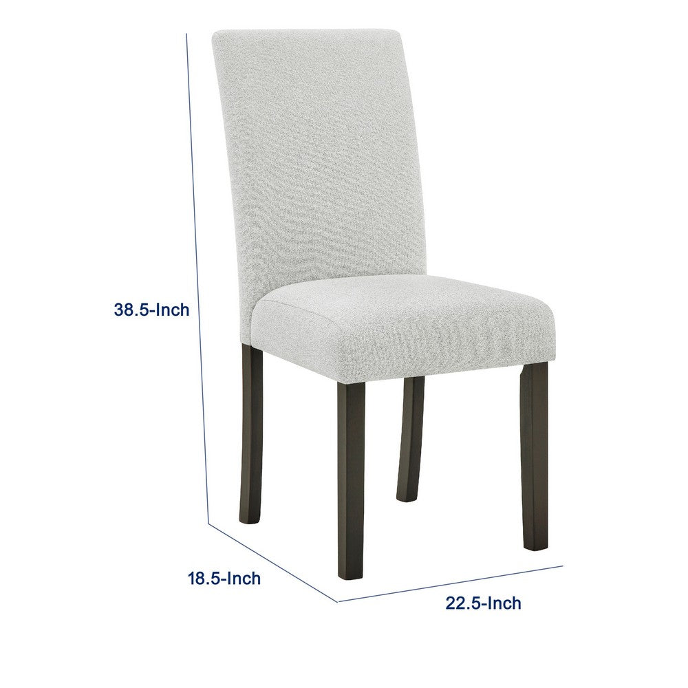 Risa Dining Side Chair Set of 2 | Memory Foam Fill Polyester | Brown & Gray