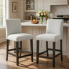 Risa Dining Side Chair Set of 2 | Memory Foam Fill Polyester | Brown & Gray