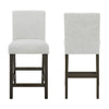 Risa Counter Height Side Chair Set of 2 | Stone Gray Polyester Memory Foam