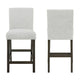 Risa Counter Height Side Chair Set of 2 | Stone Gray Polyester Memory Foam