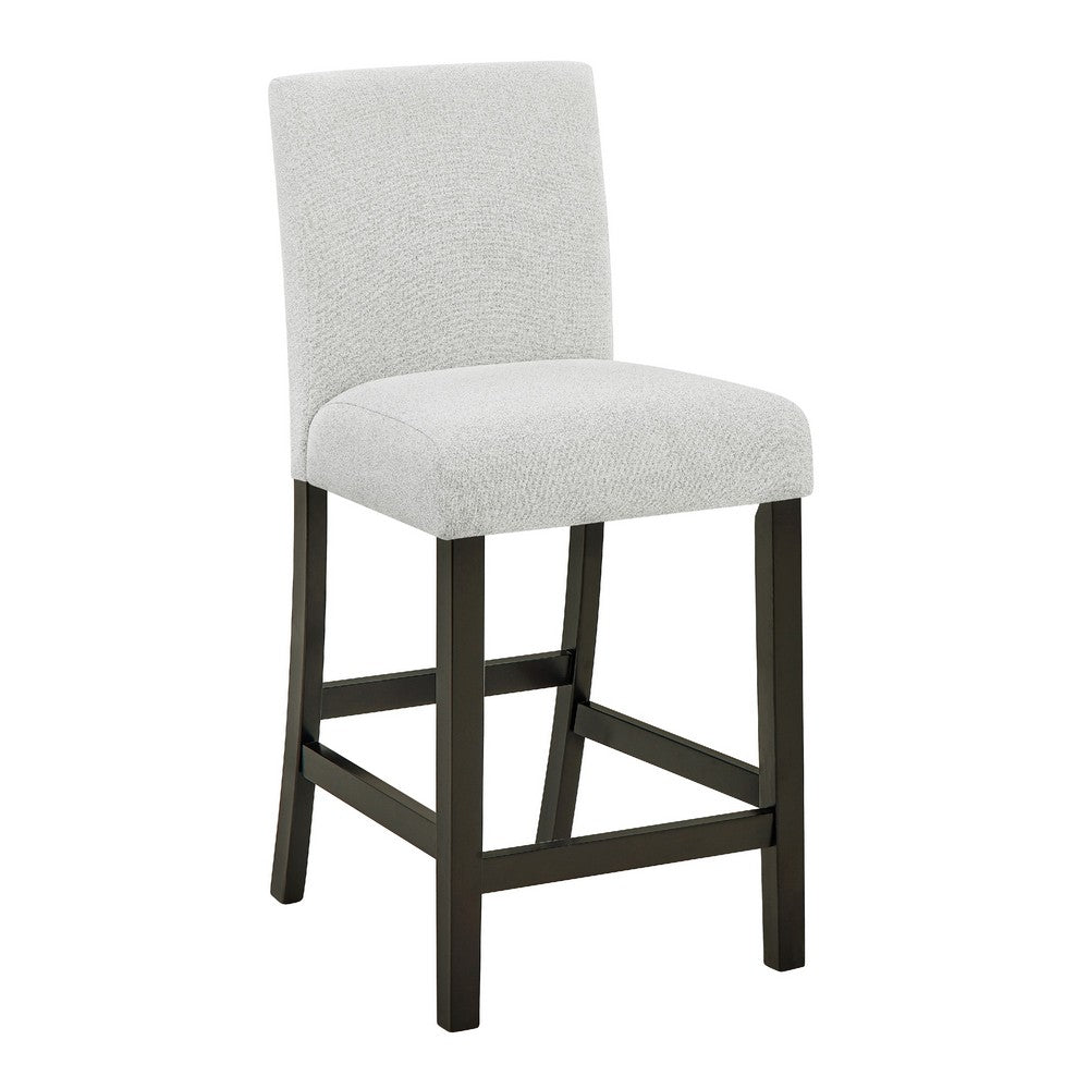 Risa Counter Height Side Chair Set of 2 | Stone Gray Polyester Memory Foam