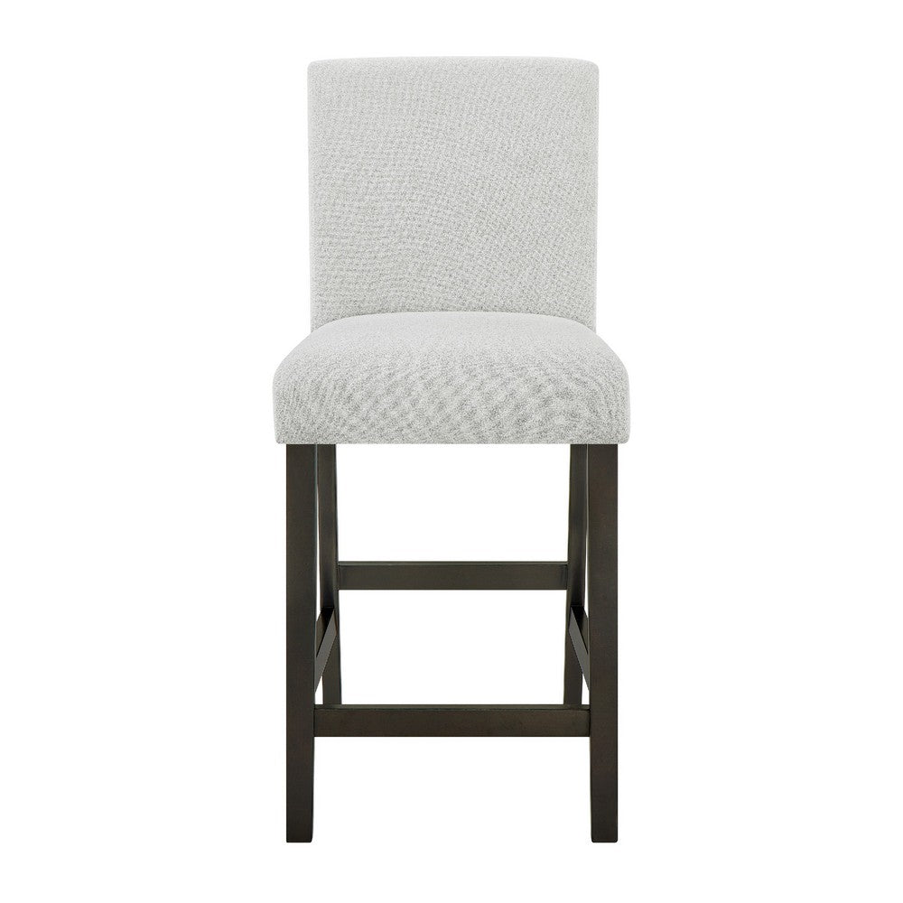 Risa Counter Height Side Chair Set of 2 | Stone Gray Polyester Memory Foam
