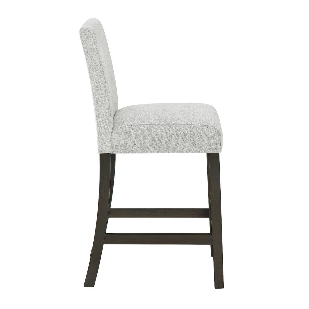 Risa Counter Height Side Chair Set of 2 | Stone Gray Polyester Memory Foam