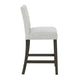 Risa Counter Height Side Chair Set of 2 | Stone Gray Polyester Memory Foam