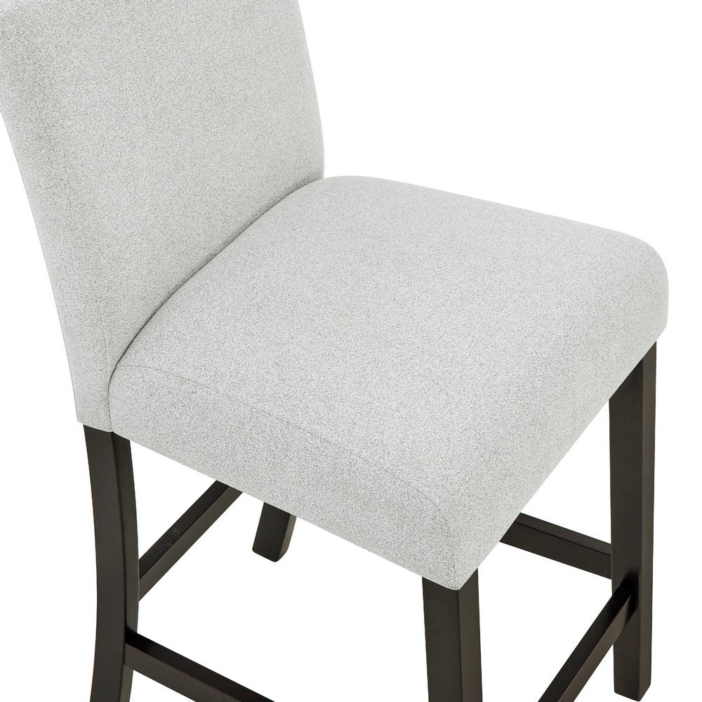 Risa Counter Height Side Chair Set of 2 | Stone Gray Polyester Memory Foam