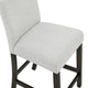 Risa Counter Height Side Chair Set of 2 | Stone Gray Polyester Memory Foam