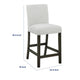 Risa Counter Height Side Chair Set of 2 | Stone Gray Polyester Memory Foam