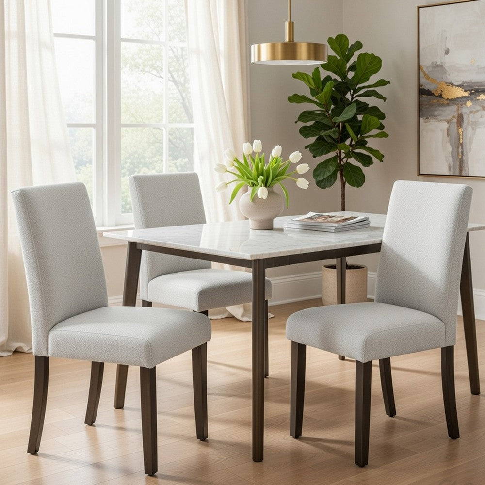 Risa Counter Height Side Chair Set of 2 | Stone Gray Polyester Memory Foam