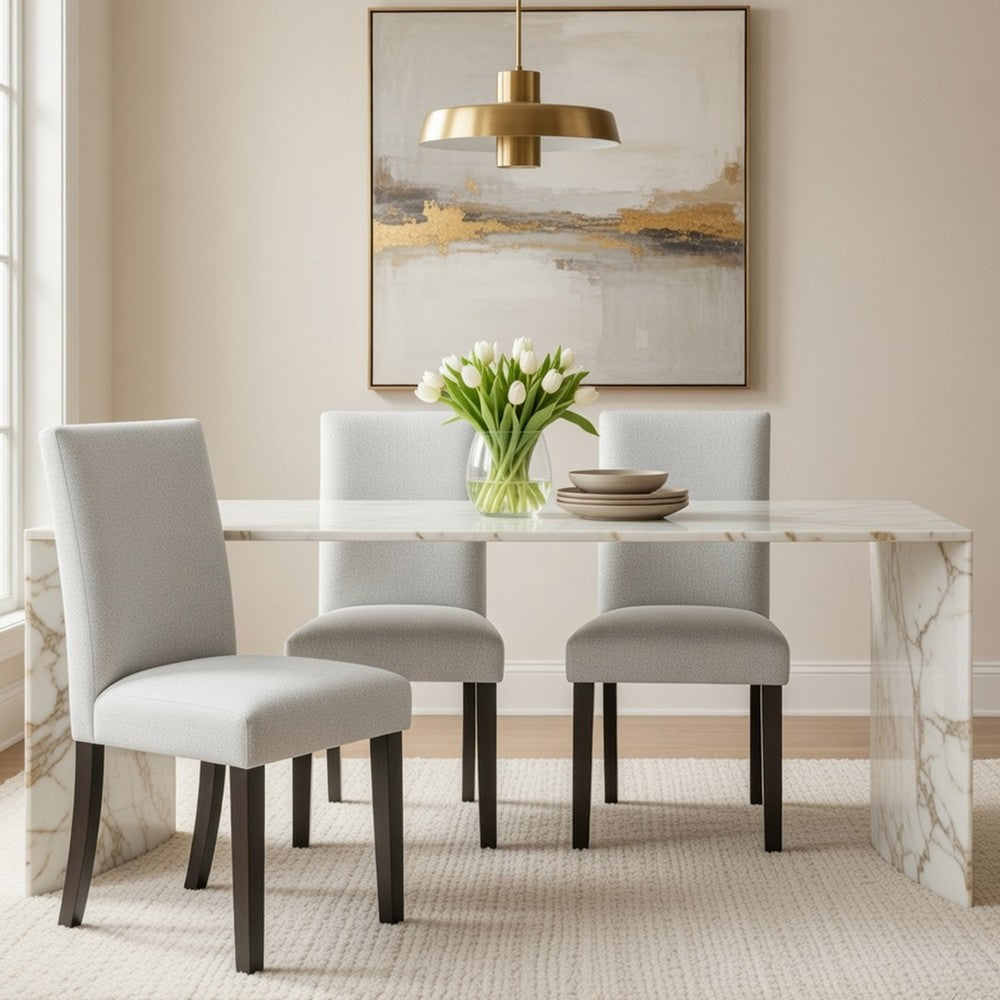 Risa Counter Height Side Chair Set of 2 | Stone Gray Polyester Memory Foam