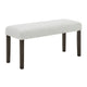 Risa Dining Bench | Gray Polyester Memory Foam Seat | Brown Wood 40"