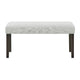 Risa Dining Bench | Gray Polyester Memory Foam Seat | Brown Wood 40"