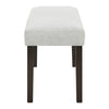 Risa Dining Bench | Gray Polyester Memory Foam Seat | Brown Wood 40"