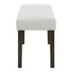 Risa Dining Bench | Gray Polyester Memory Foam Seat | Brown Wood 40"