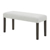 Risa Dining Bench | Gray Polyester Memory Foam Seat | Brown Wood 40"