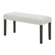 Risa Dining Bench | Gray Polyester Memory Foam Seat | Brown Wood 40"