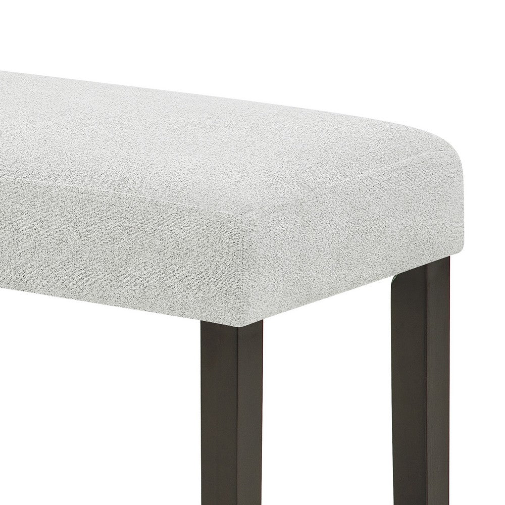 Risa Dining Bench | Gray Polyester Memory Foam Seat | Brown Wood 40"