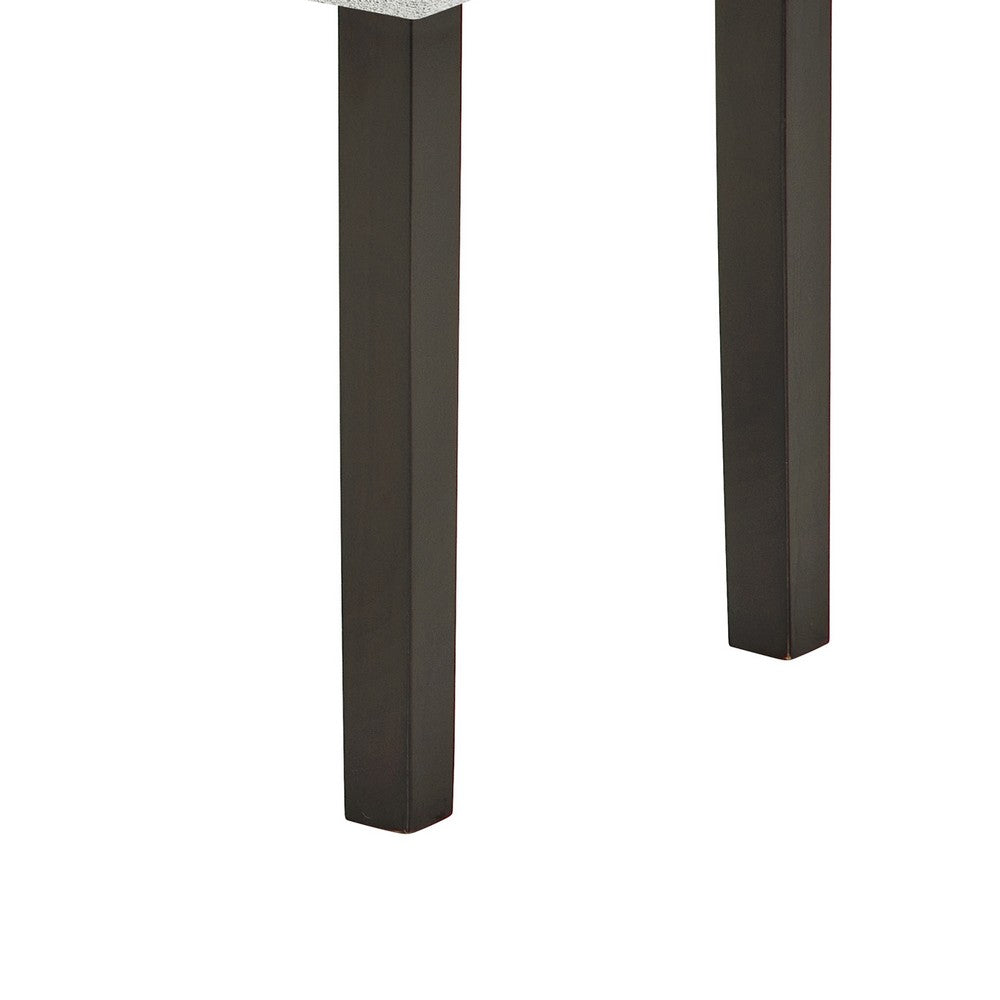 Risa Dining Bench | Gray Polyester Memory Foam Seat | Brown Wood 40"