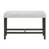 Risa Counter Height Bench | Gray Polyester Memory Foam Seat | Brown 40"