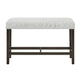 Risa Counter Height Bench | Gray Polyester Memory Foam Seat | Brown 40"