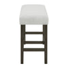Risa Counter Height Bench | Gray Polyester Memory Foam Seat | Brown 40"