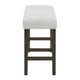 Risa Counter Height Bench | Gray Polyester Memory Foam Seat | Brown 40"