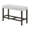 Risa Counter Height Bench | Gray Polyester Memory Foam Seat | Brown 40"