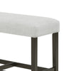 Risa Counter Height Bench | Gray Polyester Memory Foam Seat | Brown 40"