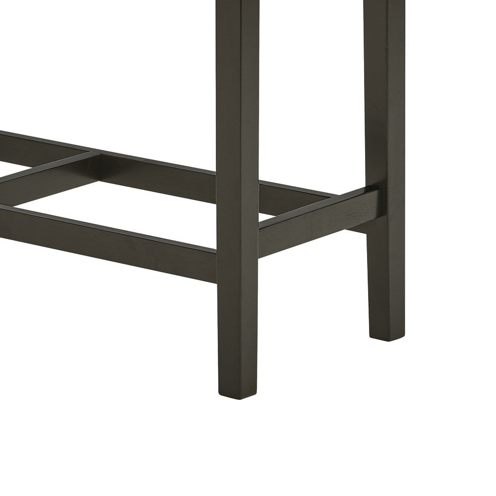 Risa Counter Height Bench | Gray Polyester Memory Foam Seat | Brown 40"