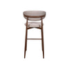 Riom Bar Height Chair Set of 2 | Ivory Toast Seat | Walnut Brown Metal