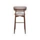 Riom Bar Height Chair Set of 2 | Ivory Toast Seat | Walnut Brown Metal